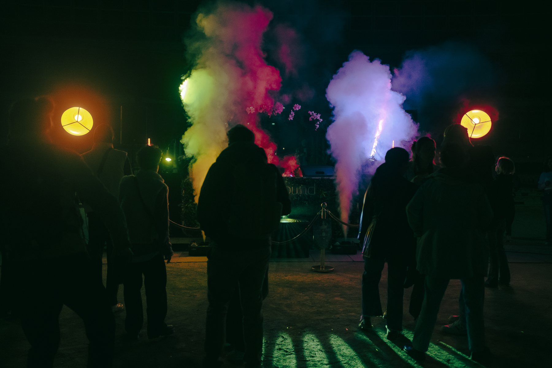 Show fumée et lumière open air Bloom Events