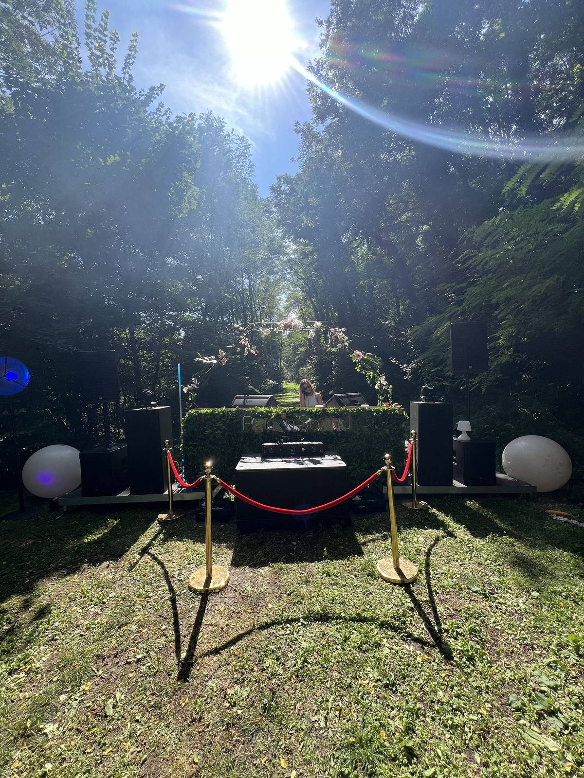 Détail lounge extérieur pour garden party