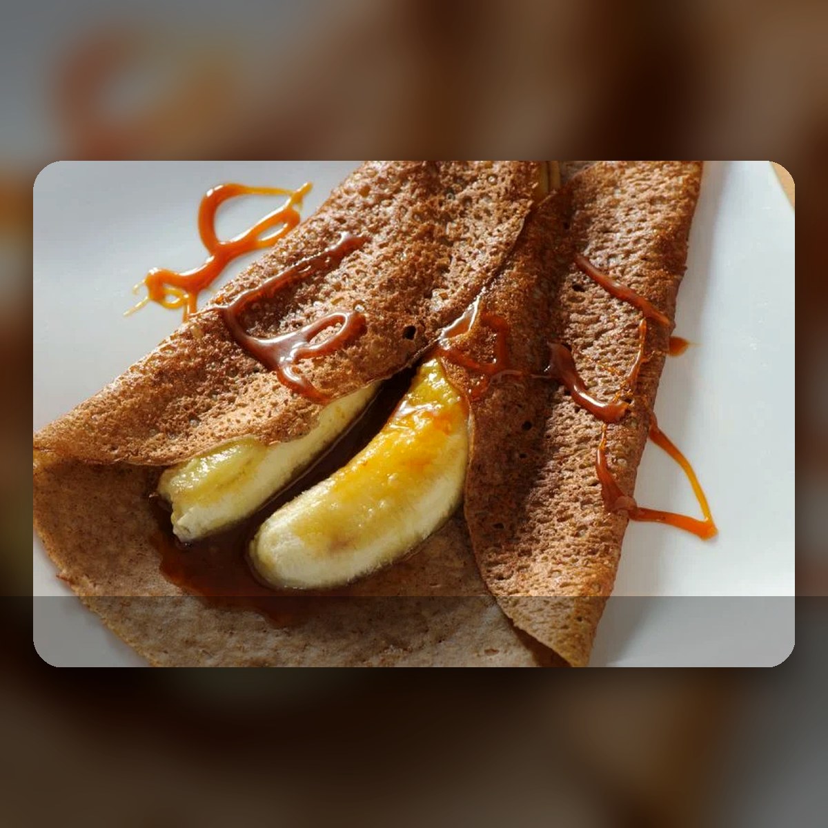 Crêpes de sarrasin banane caramel