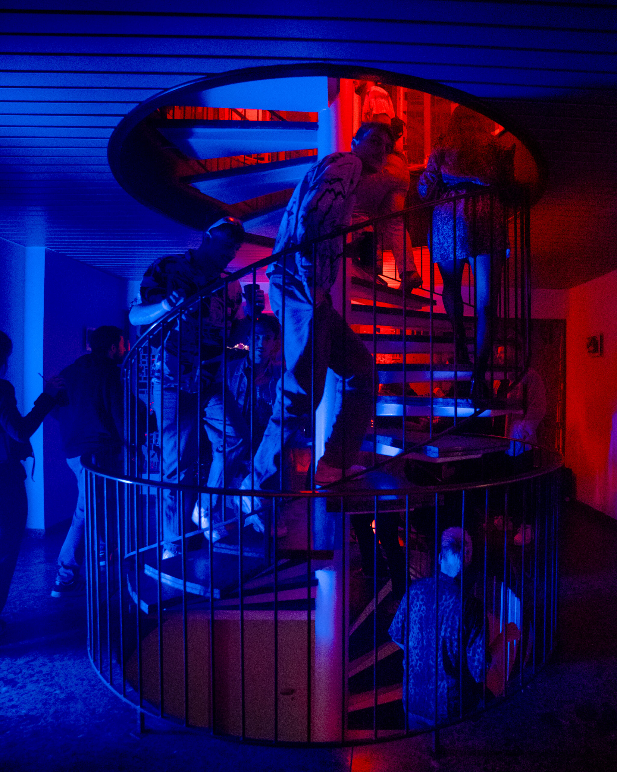 Après-show Bloom Events avec invités sur escalier et ambiance soirée